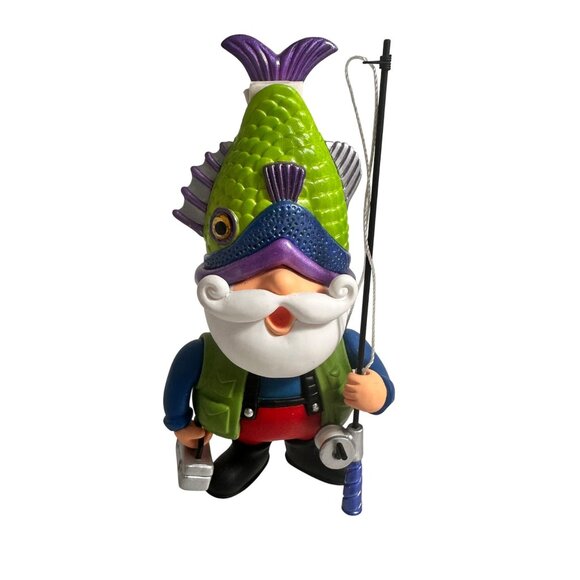 Vintage Hallmark Christmas Ornament 2004 Catch Of The Day Fishing Santa Figurine - Picture 3 of 10